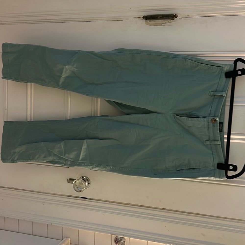 J.Crew high-rise girlfriend Chino pants in green